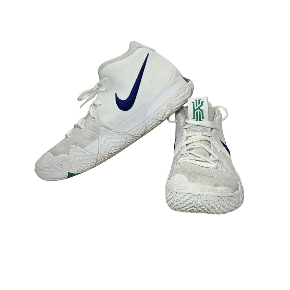 Nike Kyrie 4 White Navy Green Basketball Shoes 943806-104 Mens Sneaker 11